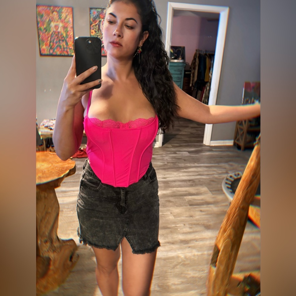 Urban Outfitters Hot Pink corset